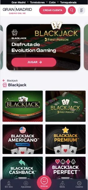 Blackjack Casino Gran Madrid Online